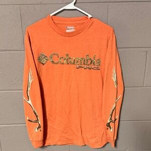 Columbia Men's Vibrant Orange Long Sleeve Tee